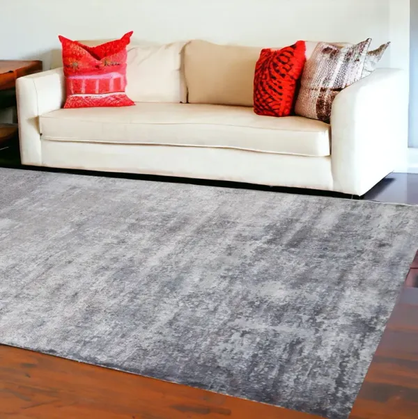 9' x 12' Abstract Hand Loomed Area Rug - Gray