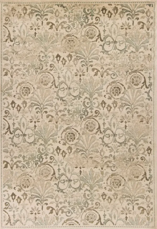 5' x 8' Vintage Area Rug - Ivory