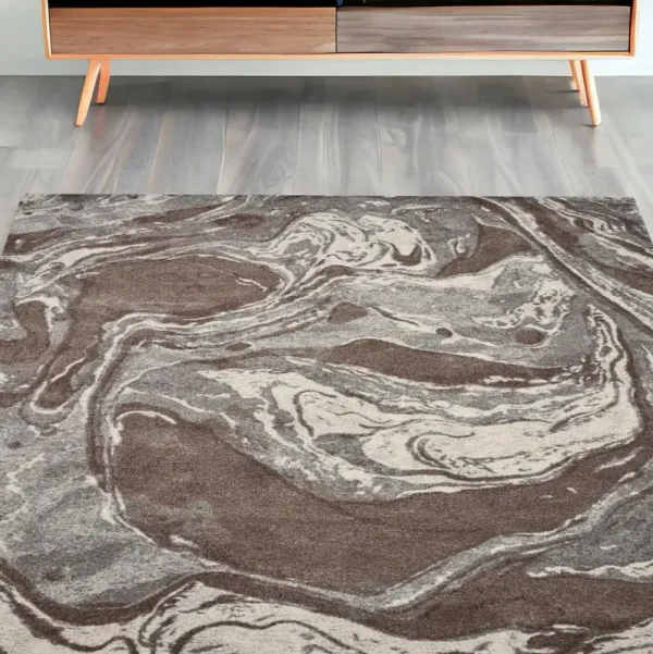 5' x 8' Marble Indoor Area Rug - Mocha