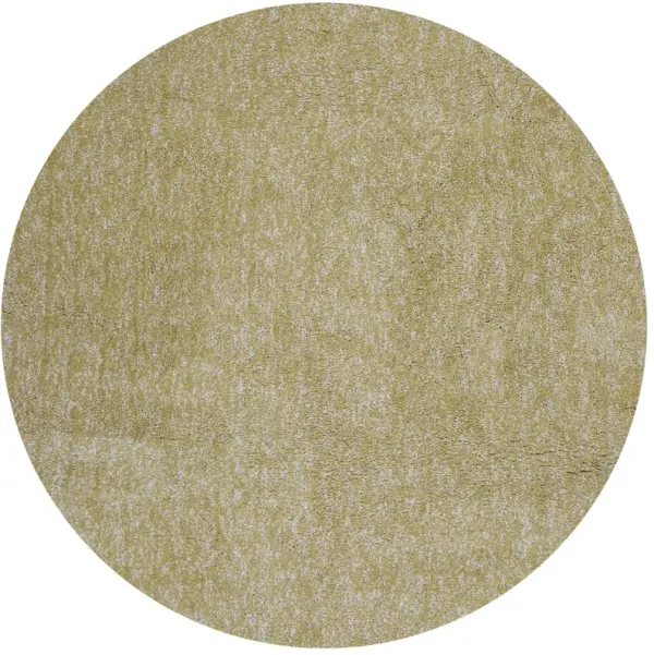 6' Round Indoor Shag Rug - Yellow Heather
