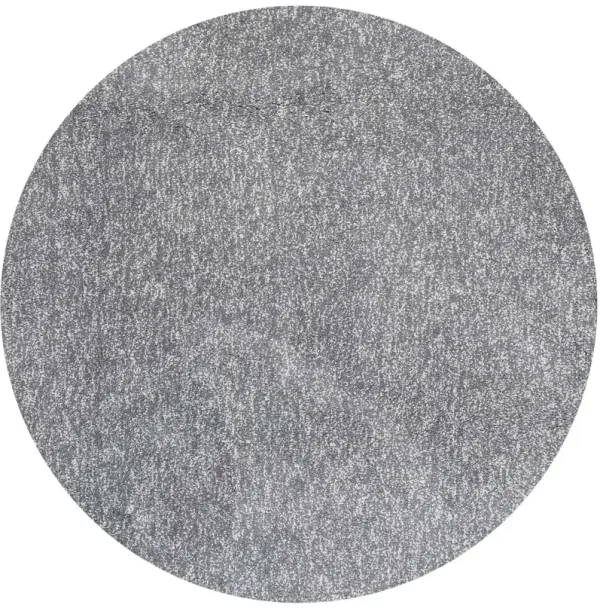 6' Round Heather Plain Indoor Area Rug - Gray