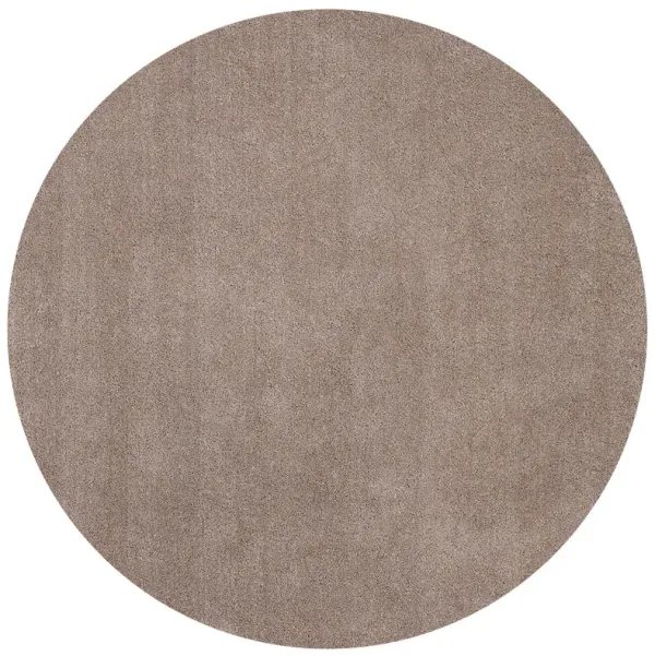 6' Round Plain Indoor Area Rug - Beige