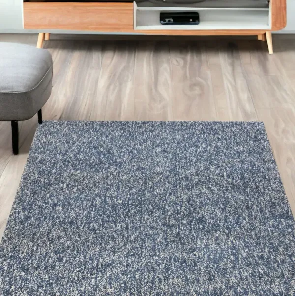 5' x 7' Heather Indoor Shag Rug - Indigo Ivory