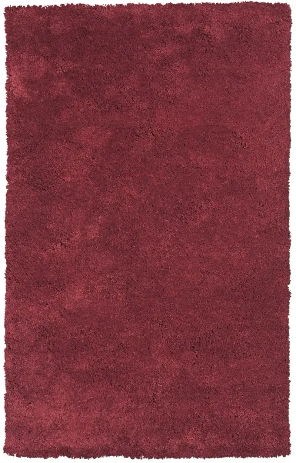 5' x 7' Indoor Shag Rug - Red