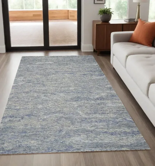 5' x 7' Hand Tufted Abstract Indoor Area Rug - Ocean Blue