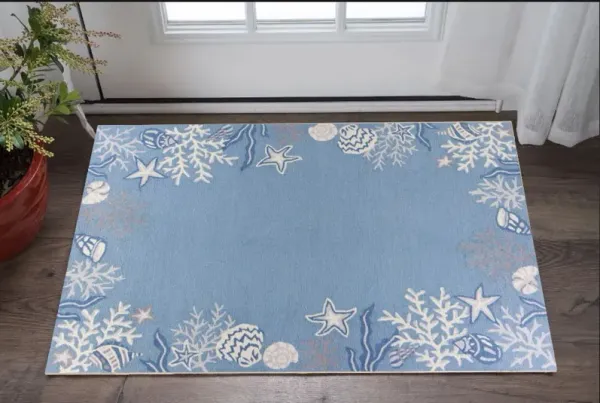 2' x 3' Hand Tufted Area Rug - Light Blue