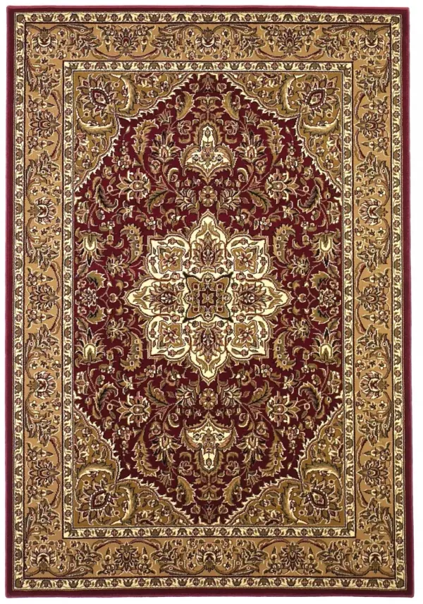 2' x 3' Polypropylene Accent Rug - Red Or Beige
