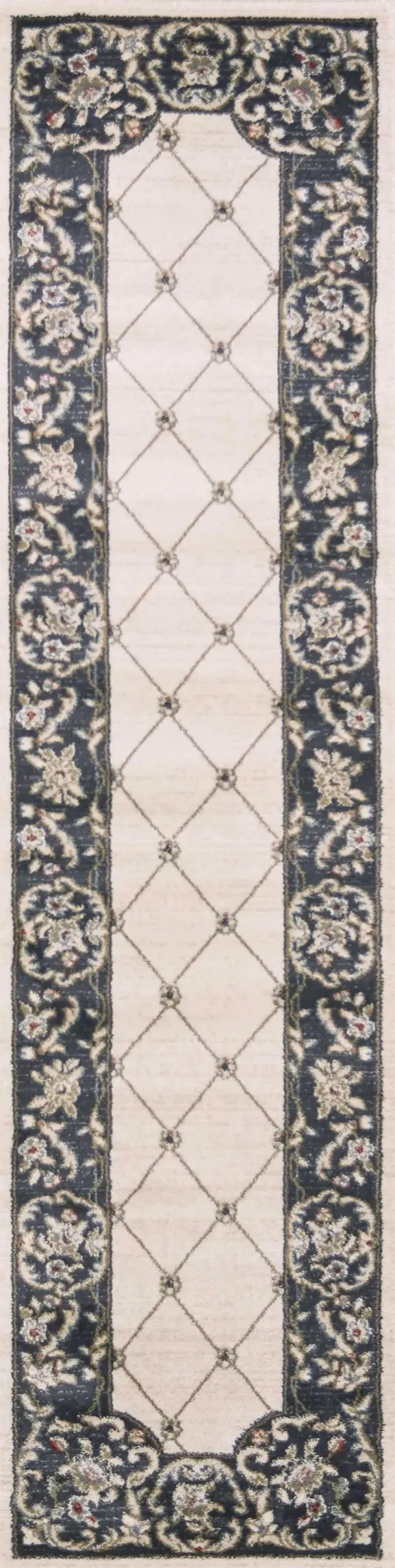 8' Polypropylene Runner Rug - Ivory Or Gray
