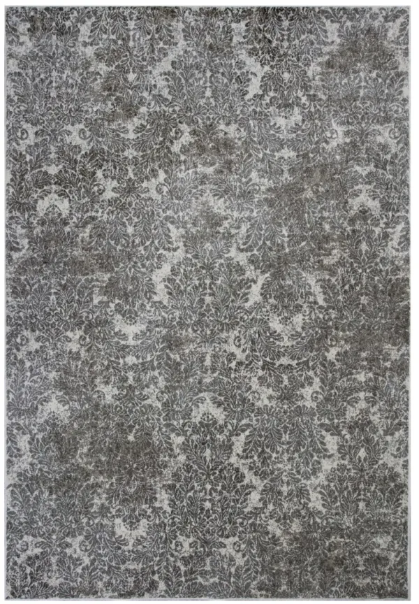 2' x 4' Damask Area Rug - Ivory