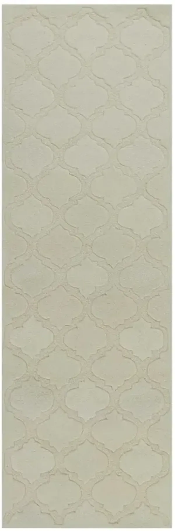 2' x 4' Hand Tufted Geometric Indoor Accent Rug - Gray