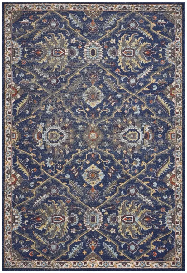 3' x 5' Oriental Area Rug - Royal Blue