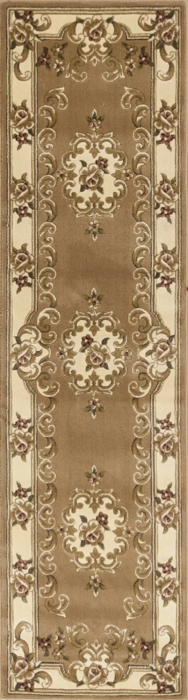 2.2' x 7.9' Medallion Runner Rug - Beige Or Ivory