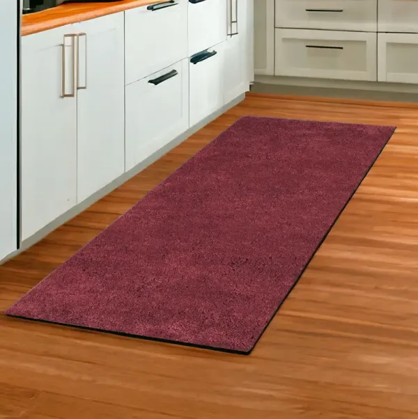 8' Plain Runner Rug - Red