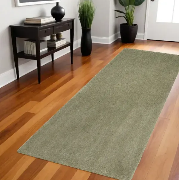 8' Runner Hand Woven Runner Rug - Sage Green