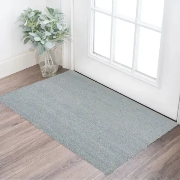 3' x 5' Heather Plain Area Rug - Blue