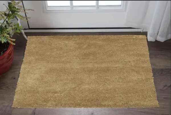 3' x 5' Plain Area Rug - Gold