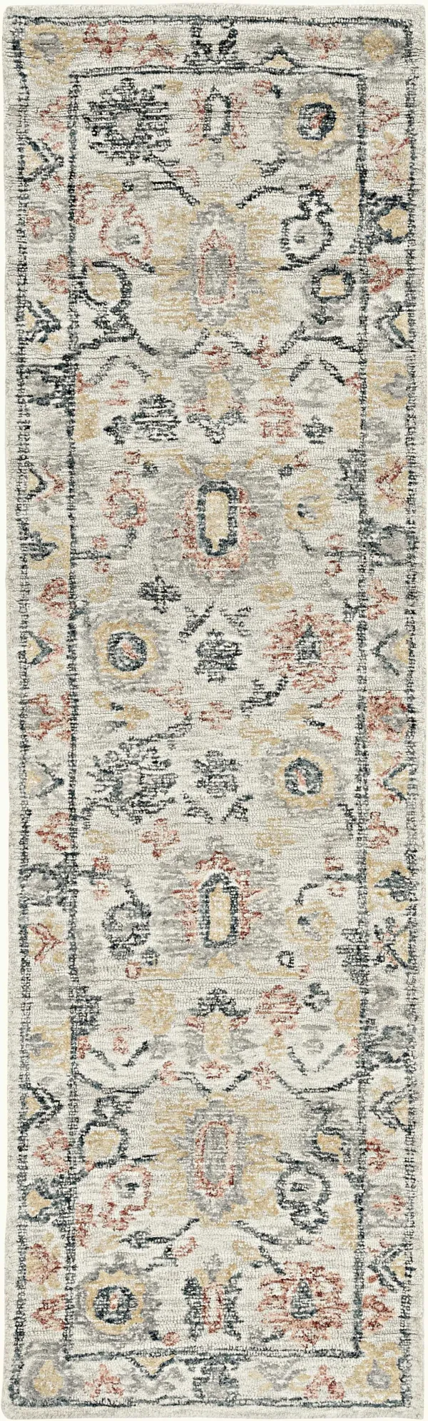 8' x 11' Hand Tufted Space Dyed Floral Traditional Indoor Area Rug - Ivory