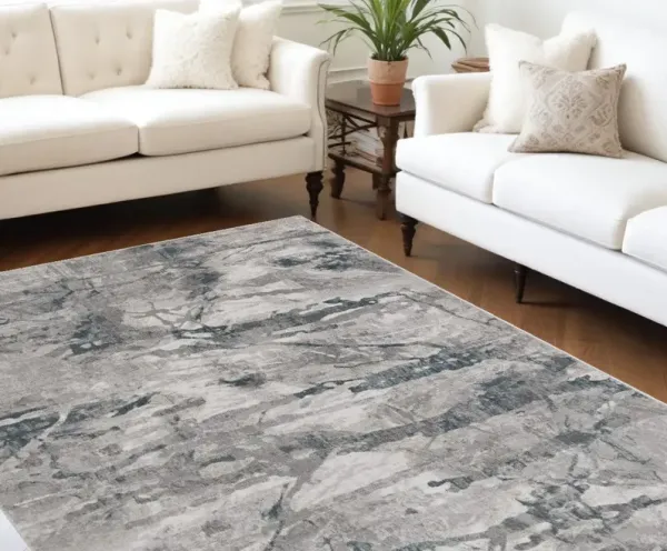 9.8' x 13.2' Abstract Area Rug - Gray