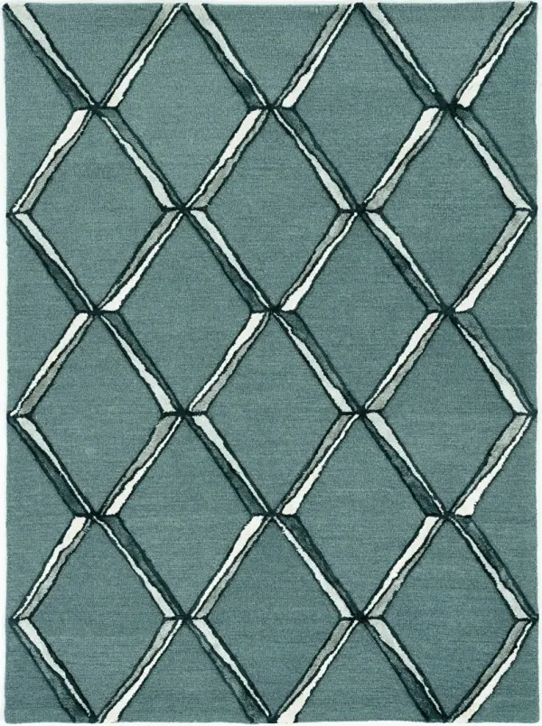 8' Wool Handmade Runner Rug - Gray