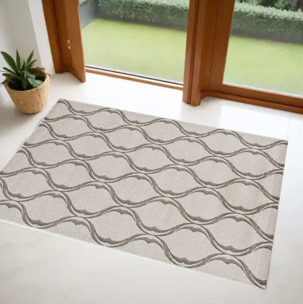 3' x 5' Polypropylene Rug - Sand