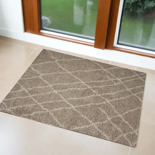 3' x 5' Brown Area Rug - Light