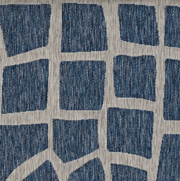 5' x 8' Abstract Panels Area Rug - Blue Or Gray
