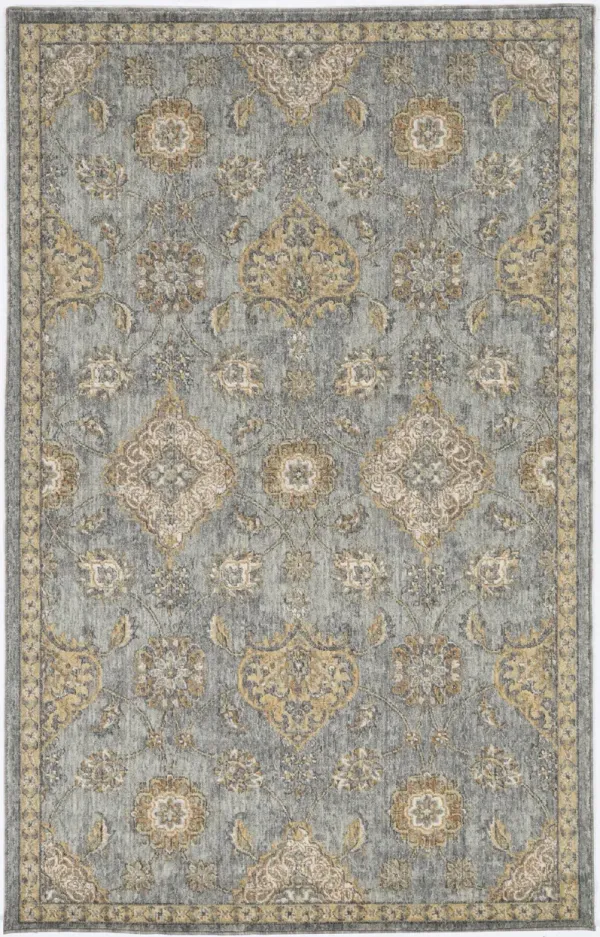 7' x 10' Wool Area Rug - Gray And Ivory