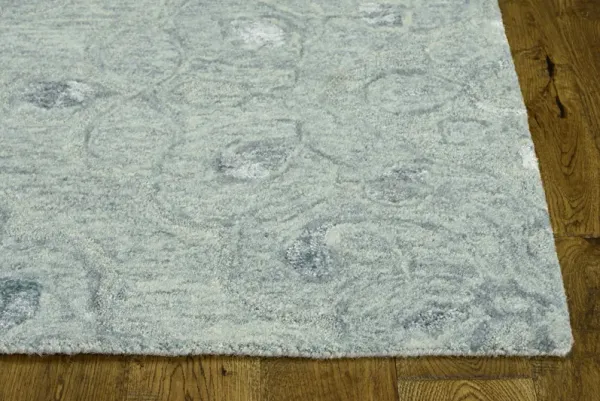 3' x 5' Hand Tufted Floral Indoor Area Rug - Seafoam Blue