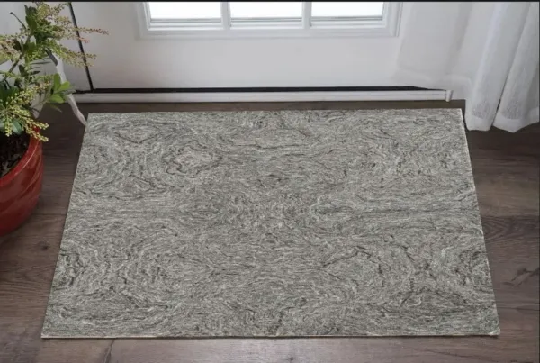3' x 5' Hand Tufted Abstract Indoor Area Rug - Gray