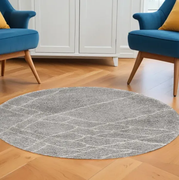 8' Round Hand Tufted Area Rug - Ivory