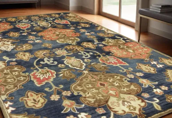 60 x 96 Wool Rug - Navy