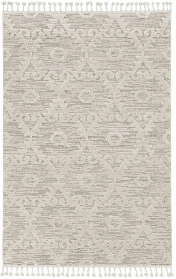 8' x 11' Diamond Area Rug - Ivory Beige