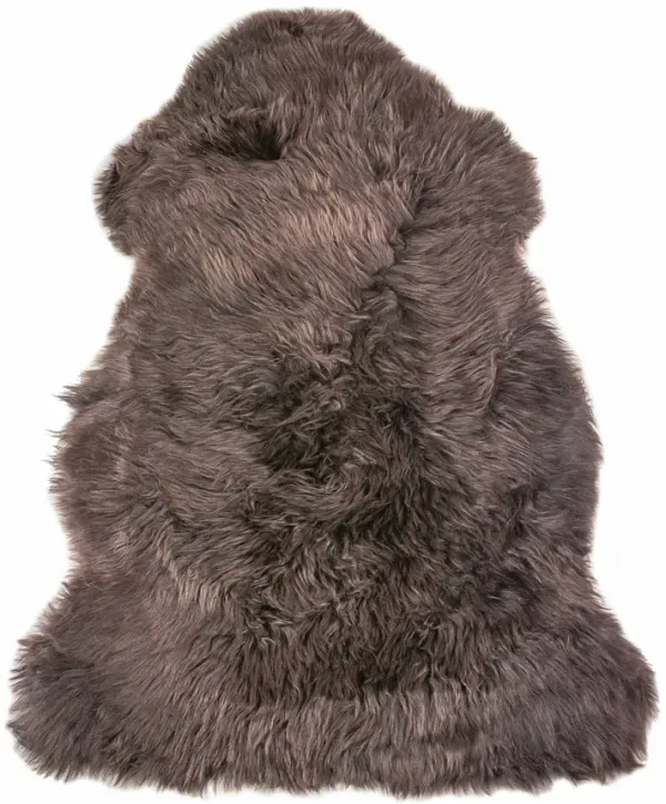 2' x 3' New Zealand Natural Sheepskin Rug - Chocolate