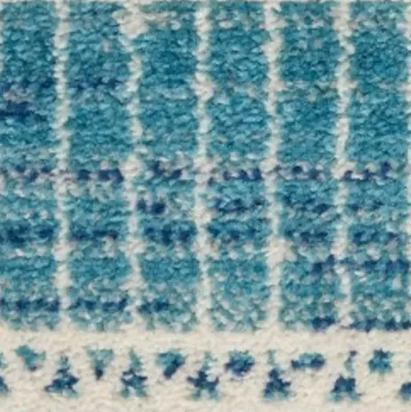 8' x 10' Southwestern Power Loom Area Rug - Navy Blue