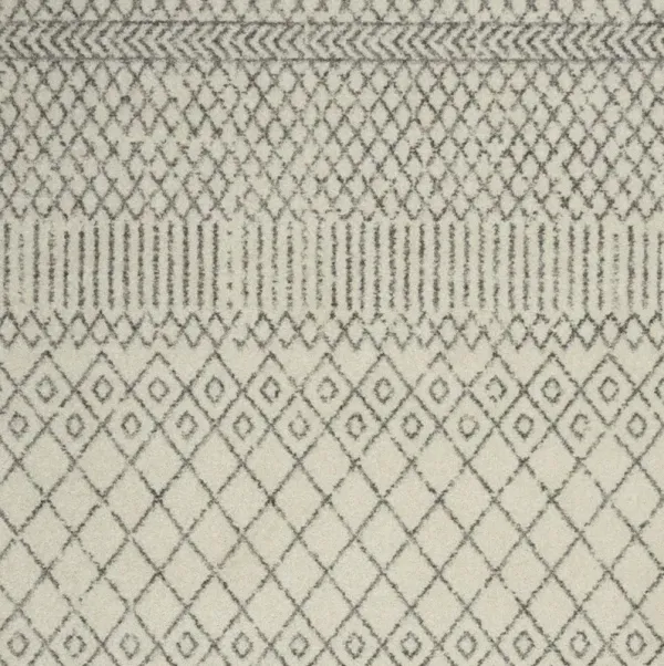 4' x 6' Geometric Power Loom Area Rug - Gray