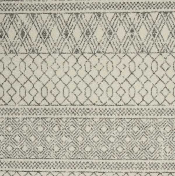 5' x 7' Geometric Power Loom Polypropylene Area Rug - Gray