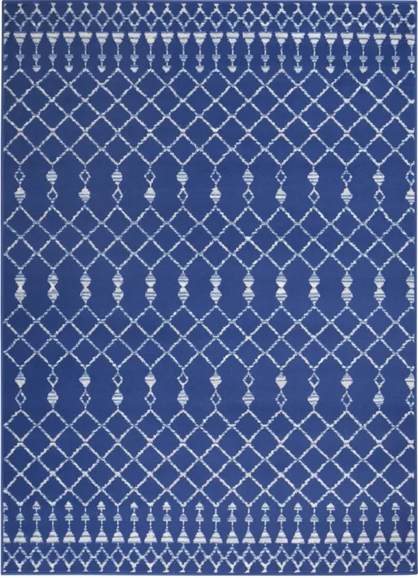 4' x 6' Geometric Berber Area Rug - Navy Blue