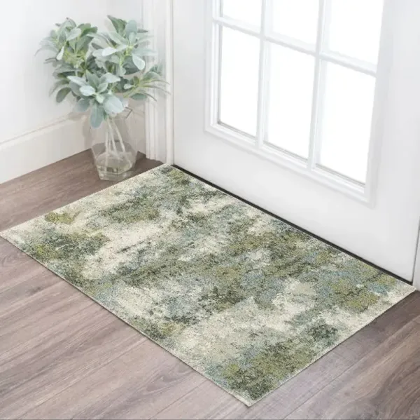 2' x 3' Power Loom Area Rug - Blue Green