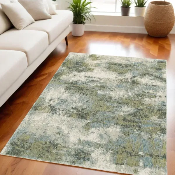 5' x 7' Power Loom Area Rug - Blue Green