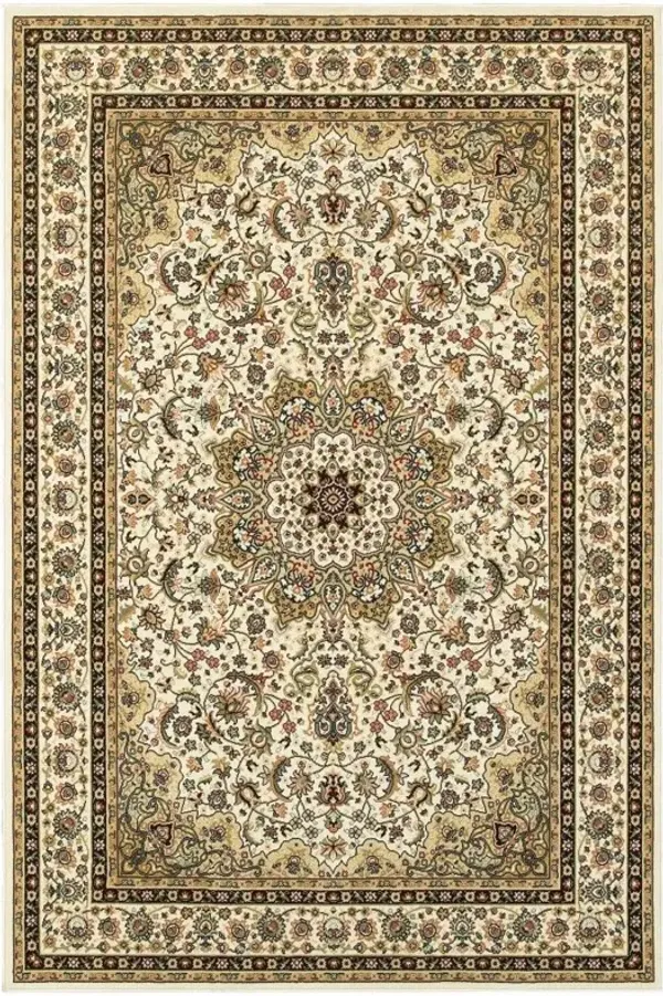 5' x 8' Machine Woven Oriental Indoor Area Rug - Ivory Beige