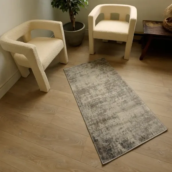 2' x 3' Distressed Striations Scatter Rug - Navy Blue