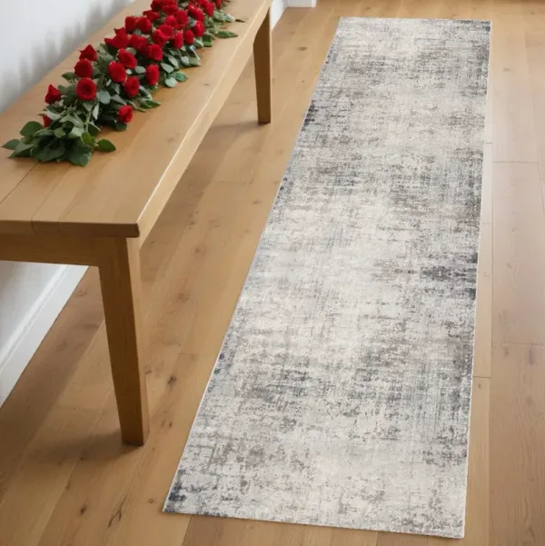 2' x 8' Distressed Striations Runner Rug - Navy Blue