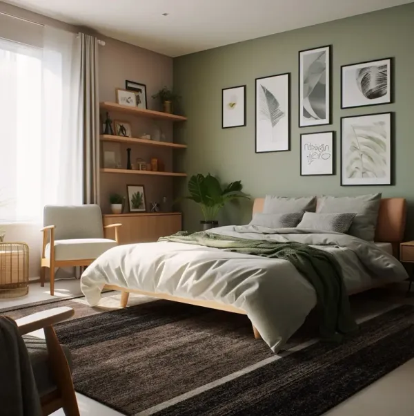 5' x 8' Abstract Blocks Area Rug - Brown And Beige