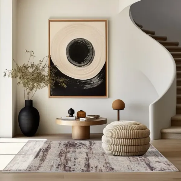 4' x 6' Abstract Striations Area Rug - Violet