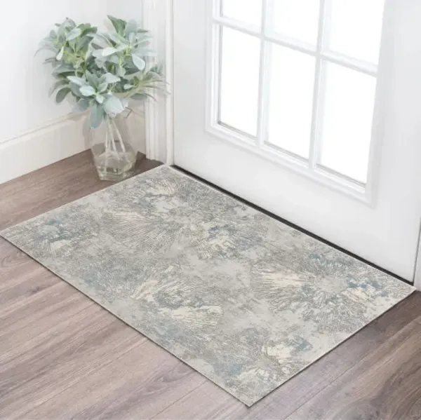 3' x 5' Abstract Dhurrie Area Rug - Blue