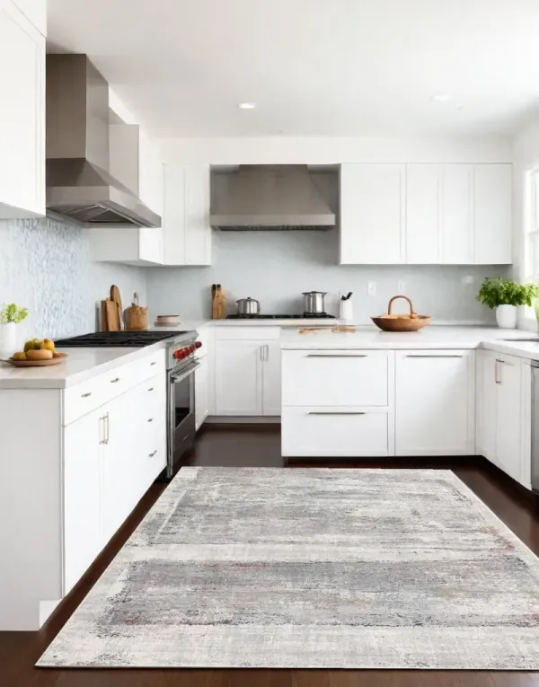 7' x 10' Abstract Irregular Blocks Area Rug - Gray