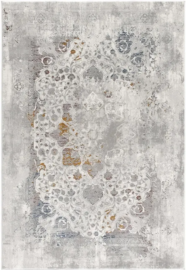 7.8' x 10.8' Abstract Patterns Area Rug - Gray
