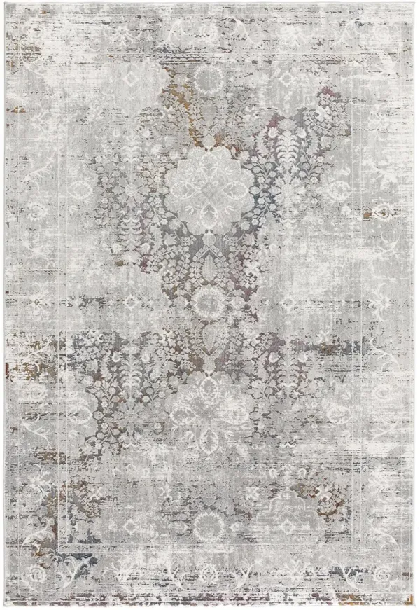 5.3' x 7.6' Abstract Patterns Area Rug - Gray