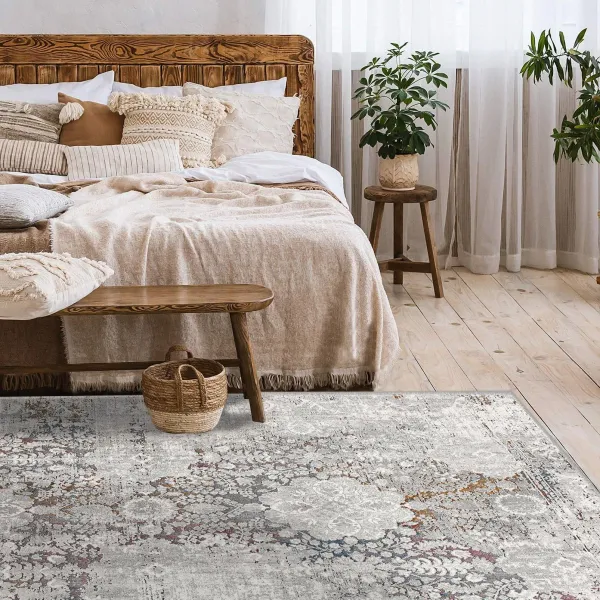 8' x 11' Abstract Patterns Area Rug - Gray