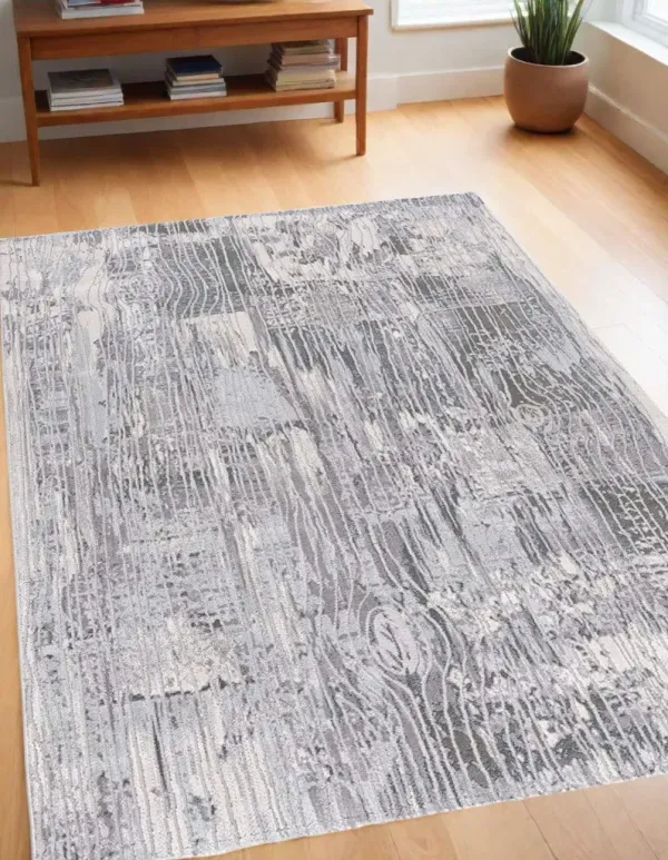 4' x 6' Abstract Strokes Area Rug - Blue